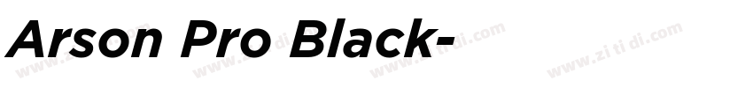Arson Pro Black字体转换